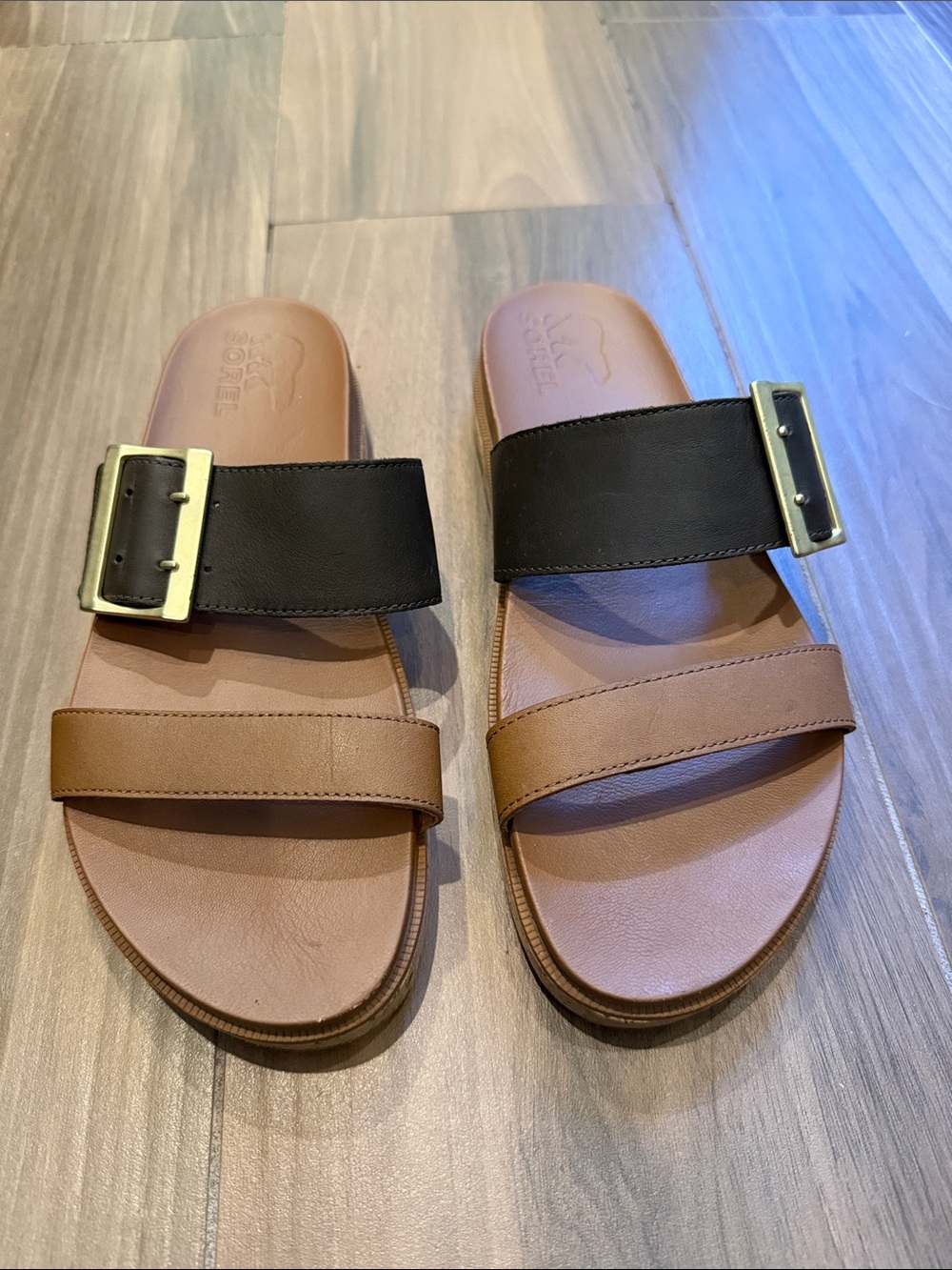 Sorel Roaming Slide Sandals Velvet Tan